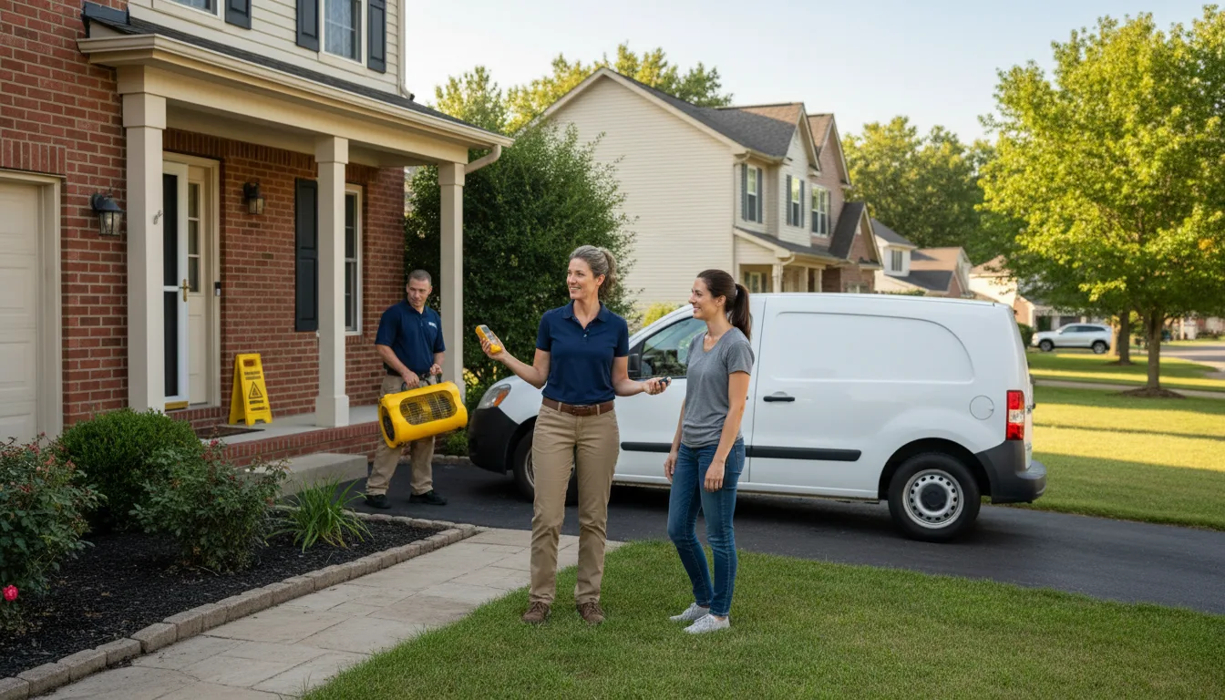 Residential water damage restoration in Campbell Hill, IL